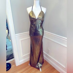 Lulus Gold Prom Dress Size S